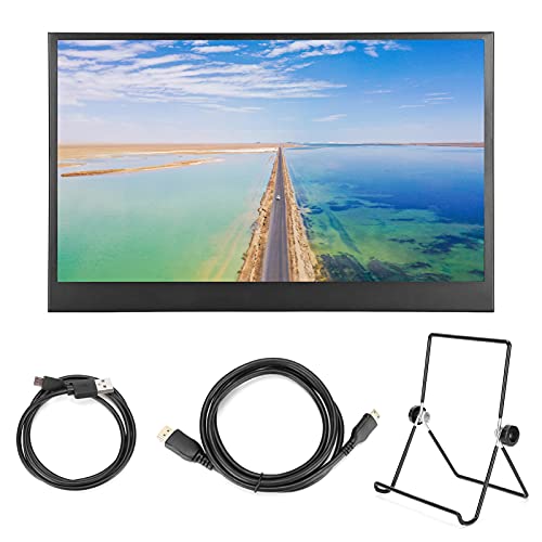 Kudoo Monitor Portátil de 14", HD Pantallas de Ordenador Baratos Monitor de Juegos con Altavoces Integrados Y HDMI, Plug and Play para Raspberry Pi Series/PS3/PS4/xbox360/IOS Mini
