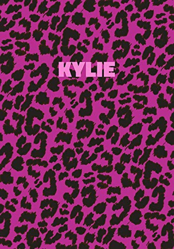 Kylie: Personalized Pink Leopard Print Notebook (Animal Skin Pattern). College Ruled (Lined) Journal for Notes, Diary, Journaling. Wild Cat Theme Design with Cheetah Fur Graphic