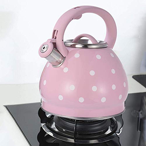 L Whistling Kettle Household Stainless Steel Hemispherical Gas Stove Flat Bottom Kettle White (Stainless Steel)