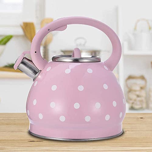 L Whistling Kettle Household Stainless Steel Hemispherical Gas Stove Flat Bottom Kettle White (Stainless Steel)