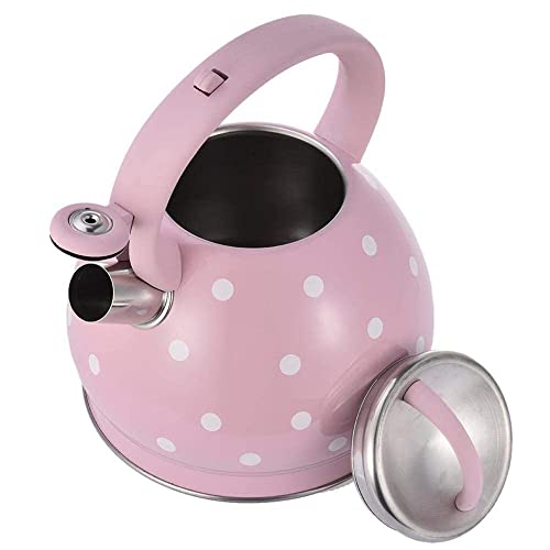 L Whistling Kettle Household Stainless Steel Hemispherical Gas Stove Flat Bottom Kettle White (Stainless Steel)