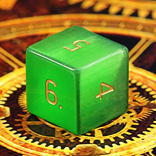 LANGWEI DND Dice Set Pretty Green Opal D&D Dados Poliédricos, Dados De Juego De rol para Juegos De Mesa TRPG DND Dungeons and Dragons Games,D6