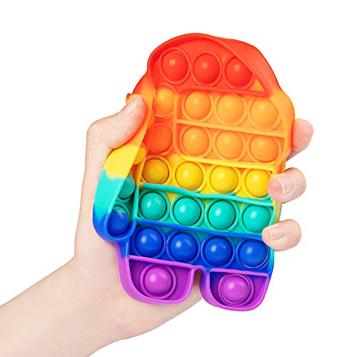 LANQKUISZ Pop Push Tie Dye Bubble Fidget Toy, Autism Special Needs Stress Reliever, Squeeze Sensory Tools to Relieve Emotional Stress for Kids Adults (3pcs Among us) SB