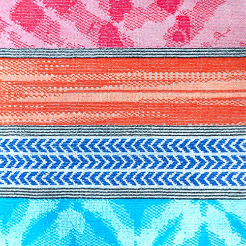 Lashuma Toalla de playa Elba, toalla de terciopelo, 100 x 180 cm, multicolor