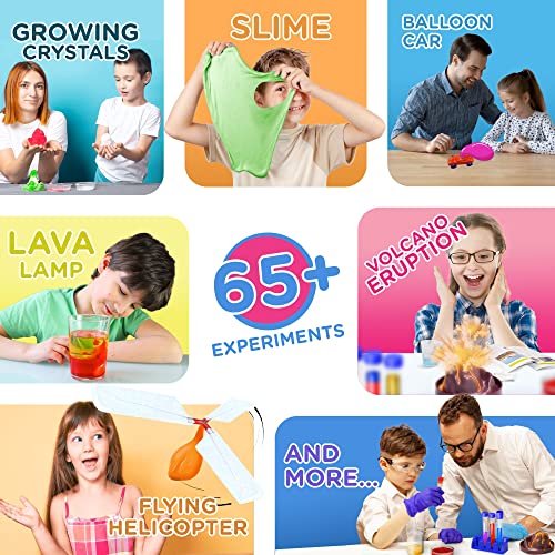 Learn & Climb Kit de Ciencia para niños - el Juego Incluye más de 65 experimentos de Ciencia + Etiqueta científico Nombre! ¡Manual de Instrucciones Claro en español!