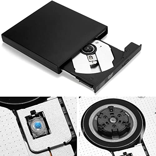 Lector CD DVD Externo USB 2.0 CD DVD Unidad óptica Grabadora Externa Portátil Unidades Externa Portátil Estable con Lector para computadora portátil de Escritorio Compatible con PC