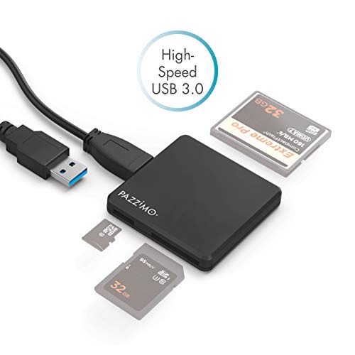 Lector de Tarjetas USB 3.0 para SD de, Tarjetas Micro SD y CF (SD/SDHC/SDXC/MicroSD/MicroSDHC/microSDXC/CF)