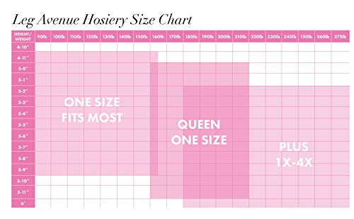 Leg Avenue- Mujer, Color negro y verde kelly, Talla Única (EUR 36-40) (710022045)