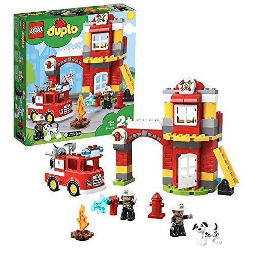 LEGO 10903 Duplo Town Parque de Bomberos con Camion Juguete, Actividades Creativas para Niños y Niñas +2 años