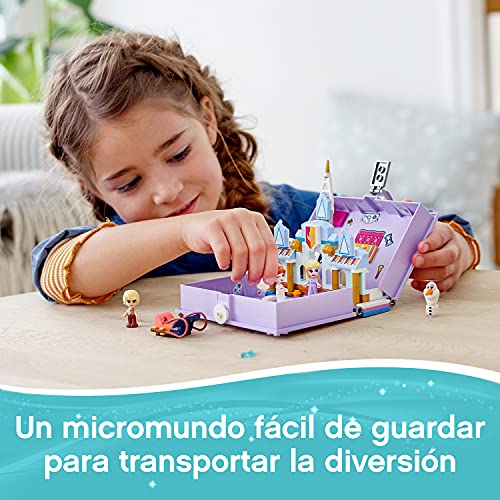 LEGO 43175 Disney Princess Cuentos e Historias: Anna y Elsa, Juego de Viaje, Juguete de Construcción de Frozen 2 con Mini Muñecas