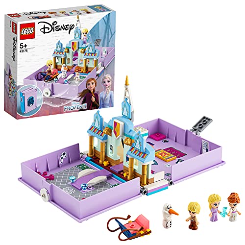 LEGO 43175 Disney Princess Cuentos e Historias: Anna y Elsa, Juego de Viaje, Juguete de Construcción de Frozen 2 con Mini Muñecas