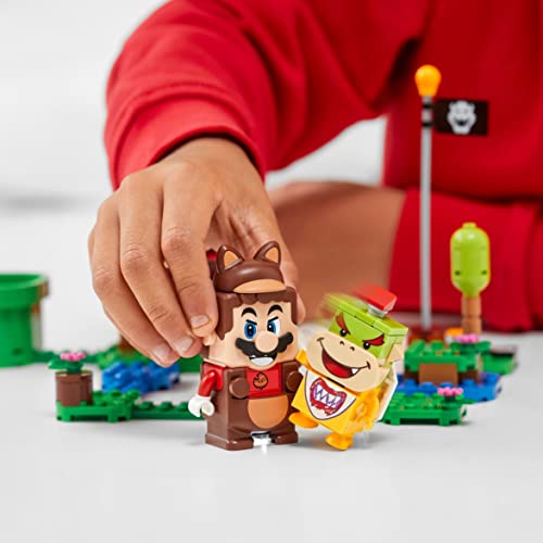 LEGO 71385 Super Mario Pack Potenciador: Mario Tanuki, Set de Expansión con Traje Interactivo
