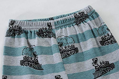 Little Hand - Pijama para niños (100% algodón), diseño de dinosaurios, 2 piezas, ropa de dormir de 1 a 7 años Blanco 2# Steam Tren/Blanco 6-7 Años