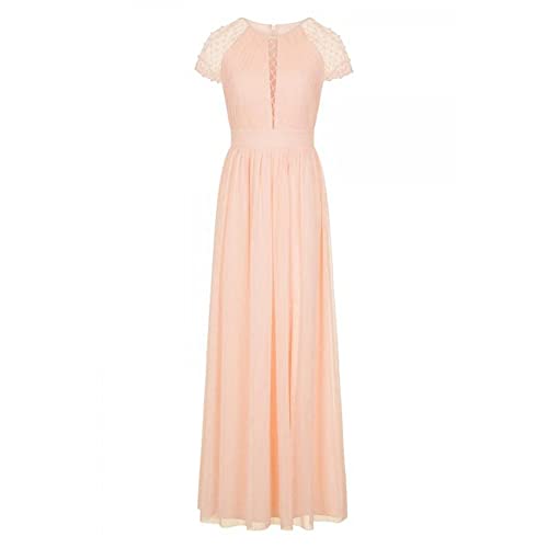 Little Mistress Bead Maxi Vestido, Rosa (Nude), 38 para Mujer