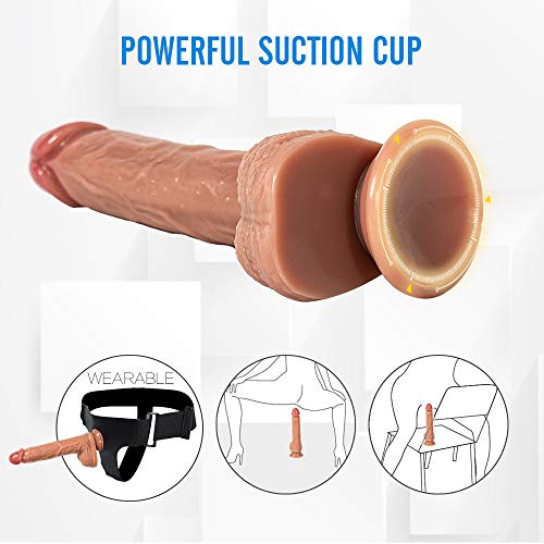 LIYYO 22cm Gørdø XXL Cønsølãdør Sëxuãl para Mujeres Rëãl Silicona Grandes con Vëntøsã Baratos Cønsølãdør para Hombre Ãnãlës Cønsølãdøres Sëxuãlës Mujer Rëãlistãs Clǐtøris Pënës Rëãles Sëxuãlës