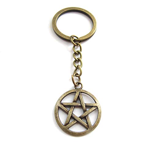 Llavero de Halloween, llavero Pentagrama, llavero Pentagrama, accesorios Pentagrama, llavero de estrella, llavero gótico