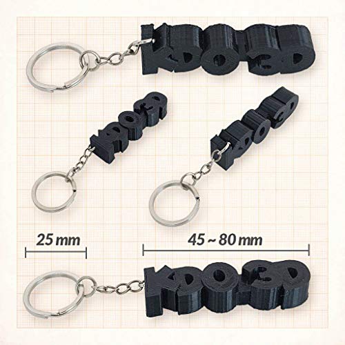 Llavero en 3D con un nombre o un texto personalizado - una idea de regalo personalizable y original.