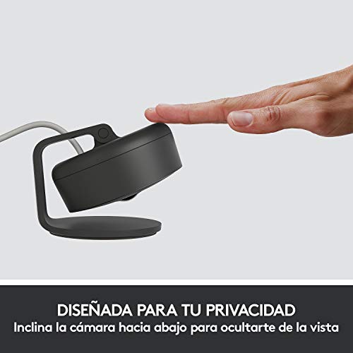 Logitech Circle View Cámara de seguridad doméstica con cable resistente a la intemperie, angular de 180°, HD 1080p, visión nocturna, audio de dos vías, con cifrado y Apple HomeKit Secure Video - Negro
