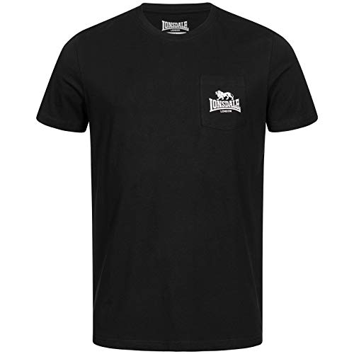Lonsdale Camiseta para Hombre Sussex, Pack Doble Negro XXXXL
