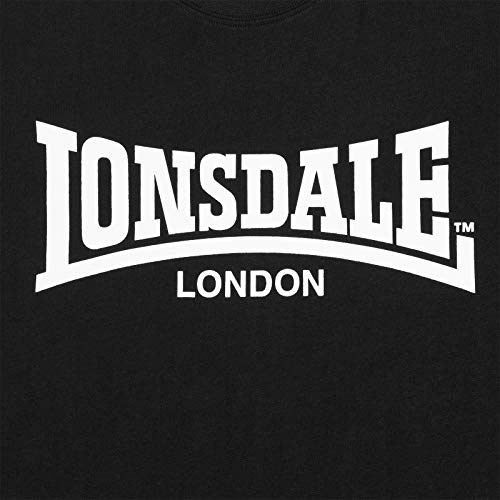 Lonsdale Camiseta para Hombre Sussex, Pack Doble Negro XXXXL