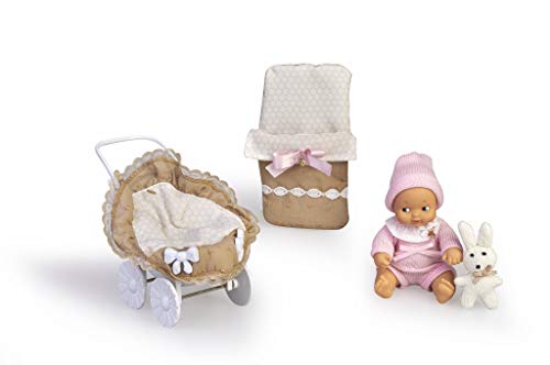 los Barriguitas- Carrito con muñeca bebé y ropita (Famosa 700015810)