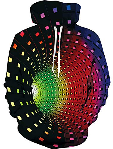 Loveternal Cool Jumpers Unisex 3D Swirl Hoodie Hipster Novelty Oversized Hip Hop Pullover Galaxy Sweatshirt for Couple Juniors XL