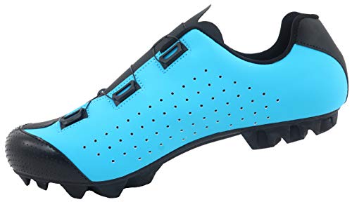 LUCK Zapatilla de Ciclismo MTB Eros con Doble Cierre rotativo de Alta precisión. (42 EU, Azul)