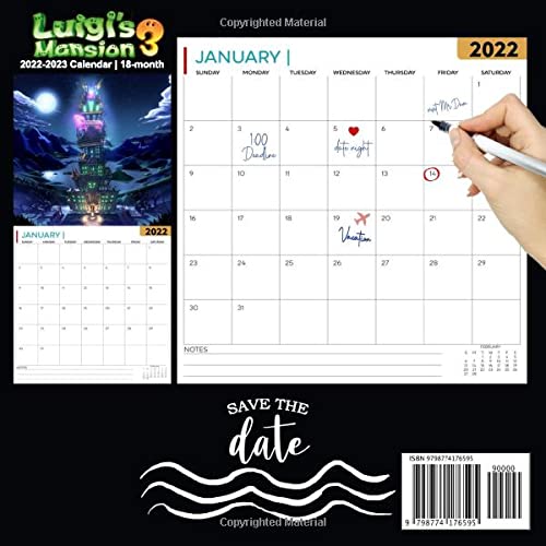 Luigi's Mansion 3: OFFICIAL 2022 Calendar - Video Game calendar 2022 - Luigi's Mansion 3 -18 monthly 2022-2023 Calendar - Planner Gifts for boys ... games Kalendar Calendario Calendrier). 5
