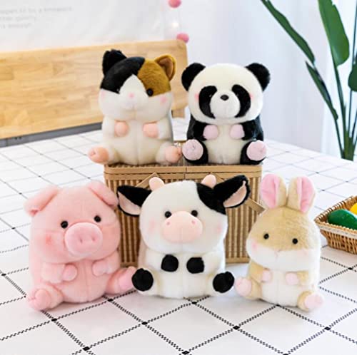 Lulihhhh 17 / 24cm Peluche Panda toyPink Pig pingüino muñeco de Peluche Pato Amarillo Juguete niños Juguetes Regalo de cumpleaños para niños-24cm, hámster Gris