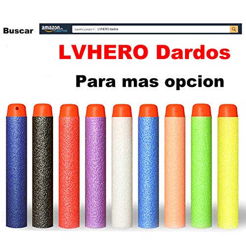LVHERO 100 Balas Dardos Darts para Nerf Elite Armas de Juguete