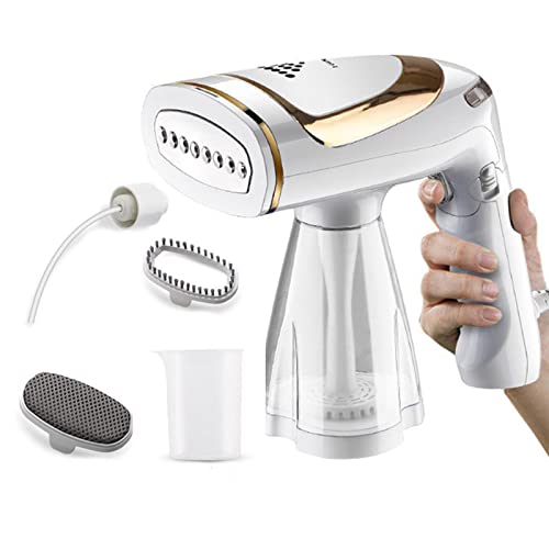 LXFHOMED Clothes Steamer, Garment Steamer Handheld Steamer for Travel and Home Portable Fabric Hand Steamer Ironing Wrinkle Remover with Fast Heat-up Detachable Water Tank Green, Small