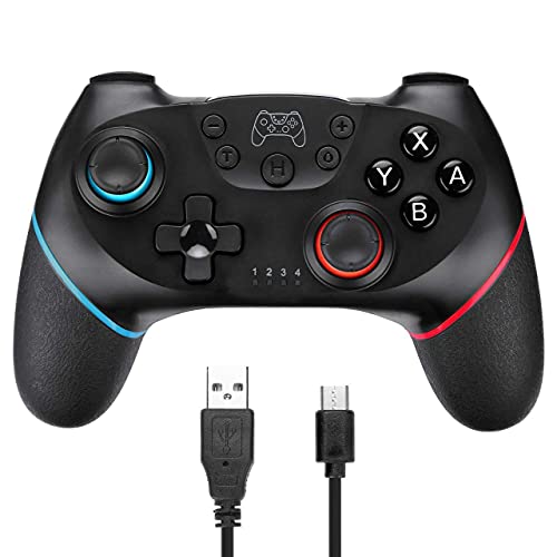 Mando para Nintendo Switch,Controlador Inalámbrico Bluetooth Apoya Vibración, Turbo y Giroscopio, Gamepad Compatible para Nintendo Switch/Lite/PS3/PC