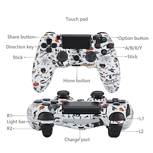 Mando PS4 Bluetooth Inalámbrico Game Mandos Joystick con 6 Axis Gyro Sensor Audio Touch Panel Dual Vibración Mando PS4 Inalámbrico para Playstation 4 Pro Slim (Color : B)