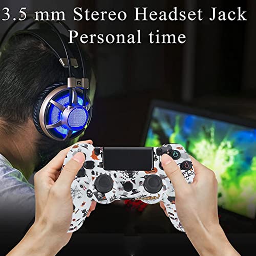 Mando PS4 Bluetooth Inalámbrico Game Mandos Joystick con 6 Axis Gyro Sensor Audio Touch Panel Dual Vibración Mando PS4 Inalámbrico para Playstation 4 Pro Slim (Color : B)