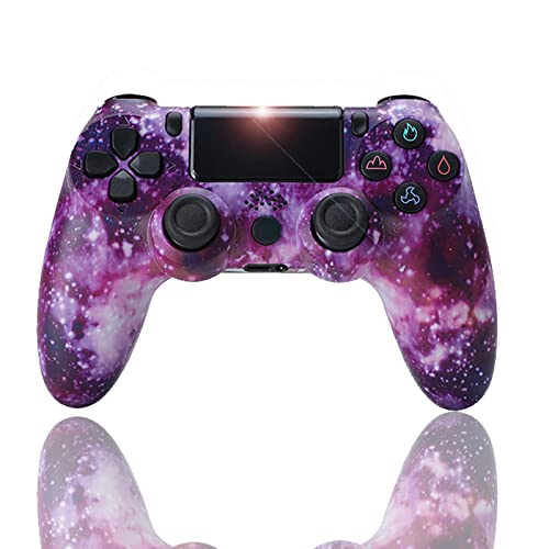 Mando PS4 vibración Dual Mando Game para Playstation 4/PS4 Slim/PS4 Pro con Conector de Audio/Panel táctil/Control de Movimiento de Seis Ejes (Color : Purple Star Sea)