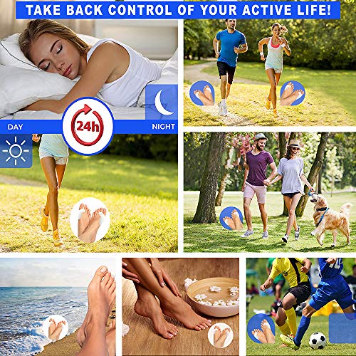 Mapiro Bunion Corrector – Enhanced Hallux Valgus 1 Pair Toe Straightener with Extra Toe Loop – Comfortable – Breathable & Fast Bunion Relief – BPA Free