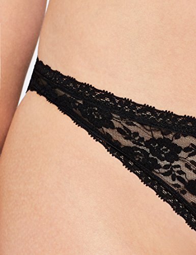 Marca Amazon - IRIS & LILLY Braguita en Encaje Soft Lace para Mujer, Pack de 3, Negro (Black), XS, Label: XS