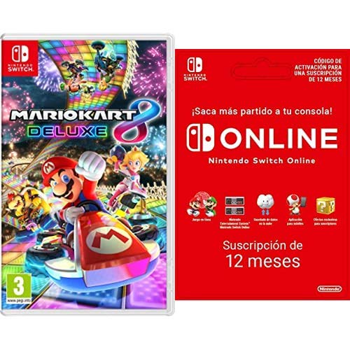 Mario Kart 8 Deluxe (Nintendo Switch) + Nintendo Switch Online - 12 Meses (Código de Descarga)