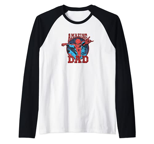 Marvel Spider-Man Father's Day Amazing Dad Camiseta Manga Raglan