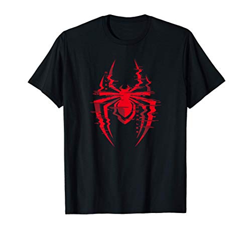 Marvel Spider-Man: Miles Morales Game Spider Icon Glitch Camiseta