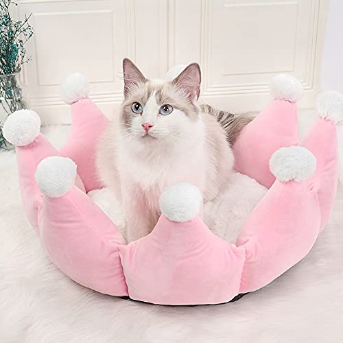 Mascota perro cama moda corona super suave gato y perro universal gato cama perro sofá cachorro accesorios suministros cama perro rosa