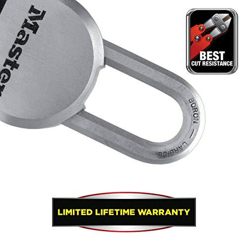 MASTER LOCK Candado Alta Seguridad [Llave] [Acero Inoxidable] [Exterior] M830EURDLH - Ideal para Portales, Garages, Sótanos