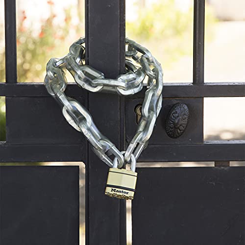MASTER LOCK Candado Alta Seguridad [Llaves] [Acero Laminado y Acabado en Latón] [Exterior] [Lote de 2] M1BEURT - Ideal para Portales, Garages, Sótanos