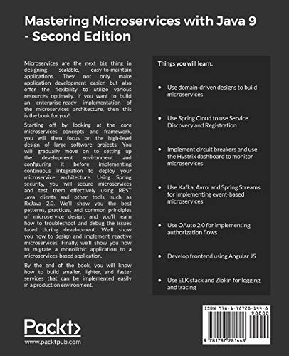 Mastering Microservices With Java 9 - Second Edition: Build Domain-Driven Microservice-Based Applications With Spring, Spring Cloud, And Angular