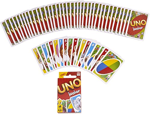 Mattel Games-UNO Junior Disney Juego de Cartas Para Niños, Multicolor, 9.1 x 6.3 x 2.3 (52456)