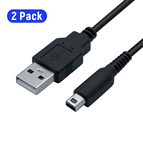 Mcbazel 2Pcs USB Power Charger Cable Cord for Nintendo DSI/ 3DS/ 3DS XL / NEW 3DS / NEW 3DS XL/New 2DS XL/New 2DS/2DS XL/2DS/Dsi XL Black
