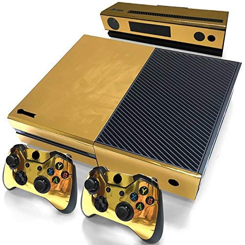 Mcbazel Calcomanías de la Serie Pattern Pegatinas de Vinilo Solo para Solo Xbox One original No para Xbox One S / Xbox one X (Brillante del Oro)