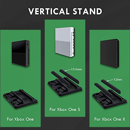Mcbazel Soporte de Carga Vertical Xbox One con Base de Ventiladores de Enfriamiento & Ranura de Almacenamiento de Juegos para Xbox One/Xbox One S/X