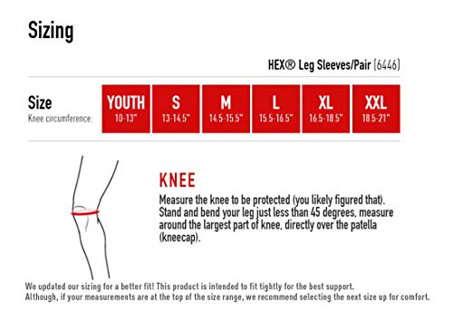 McDavid 6446 - Media de pierna con Hex, Rojo (red), S