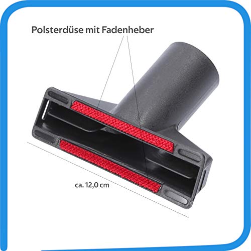 McFilter Juego de boquillas de 12 piezas para aspiradora Miele Blizzard CX1 PowerLine, conexión de 32/35 mm con adaptador + boquilla y cepillo